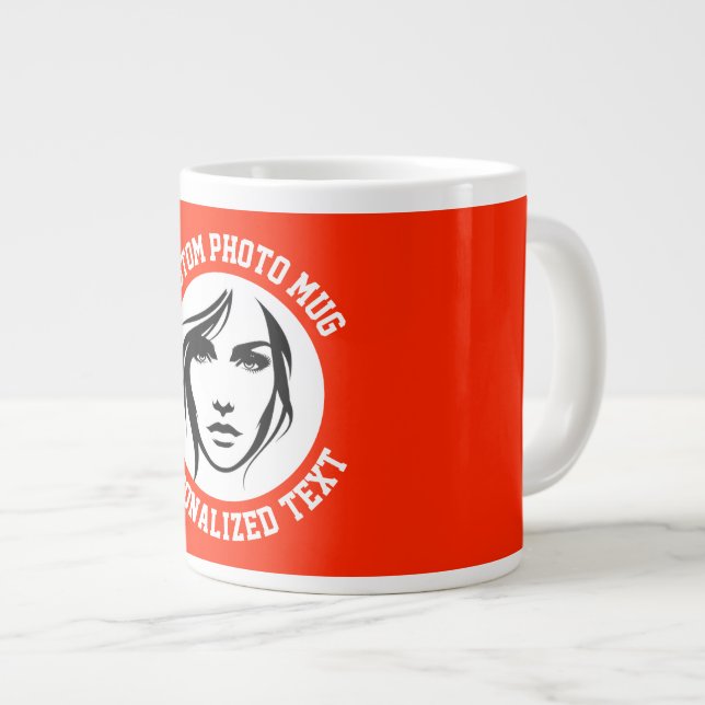 My Face on a BRIGHT RED Custom Giant Mug (Devant droit)
