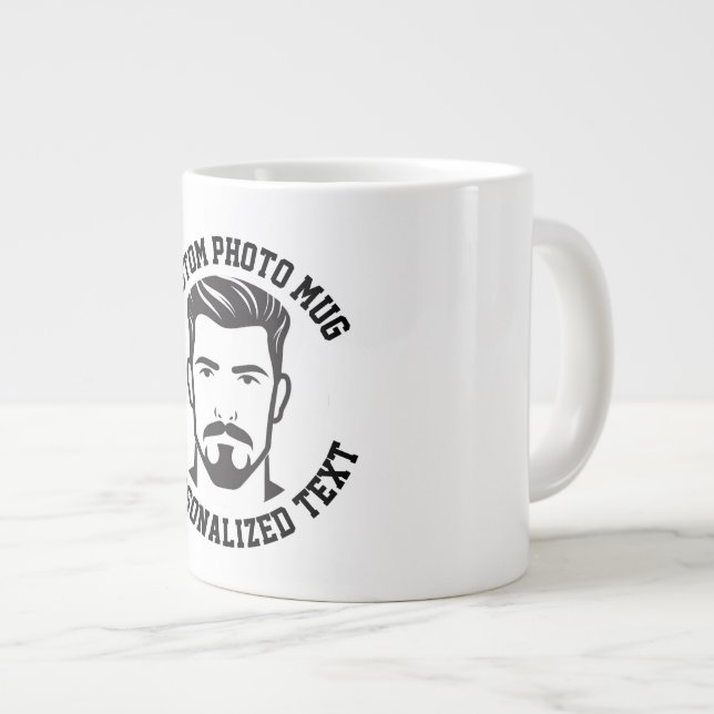 My Face on a Custom Giant Mug & Personalized Text (Devant droit)