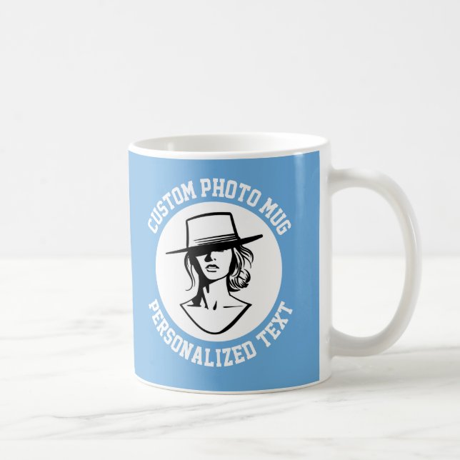 My Face on a Custom Mug POWDER BLUE (Droite)