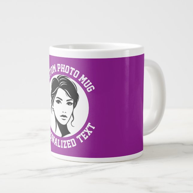 My Face on a PLUM PURPLE Custom Giant Mug (Devant droit)