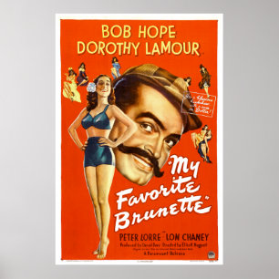 "My Favoris Brunette" - Poster Vintage