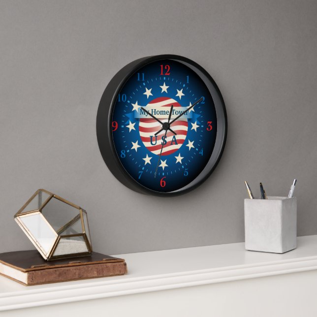 My Home Town USA Wall Horloge (Bureau)