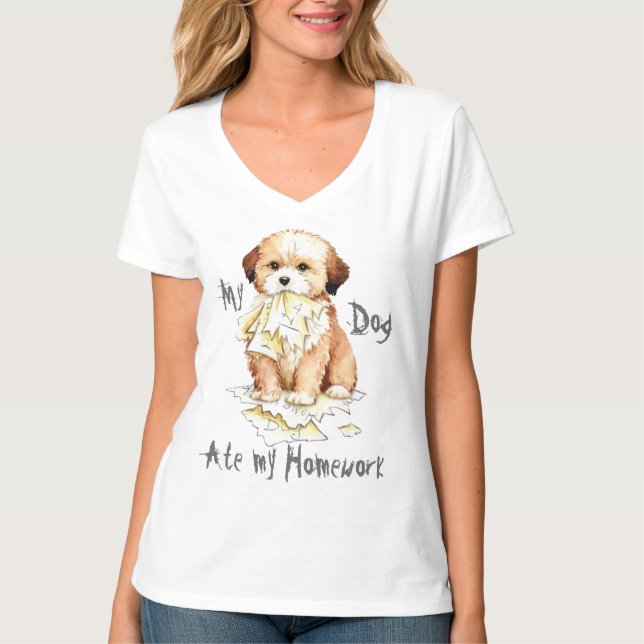 My Lhasa Apso A Mangé Mon T-shirt Maison (Devant)