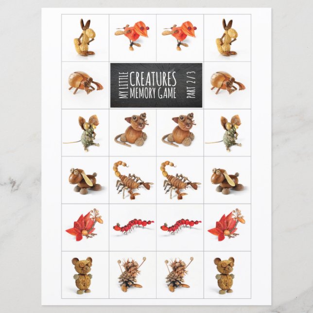 My Little Creatures Memory Game 2/3 (Devant)