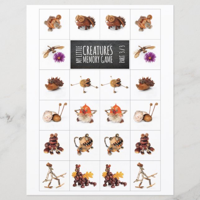 My Little Creatures Memory Game 3/3 (Devant)