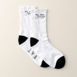 My Maman Socks<br><div class="desc">Ma mère Socks A fun pair of white socks, design monogram et nom. These designed on the larger size of sock. If you choose a small sizer, the design element may need altering.</div>