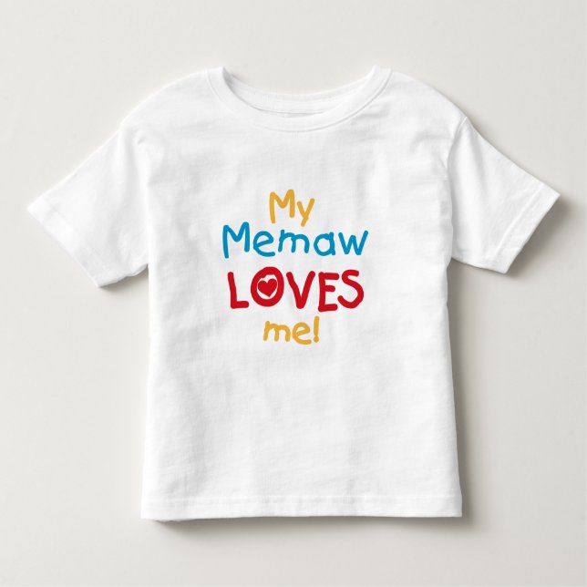 My Memaw Loves Me T-shirts et cadeaux (Devant)