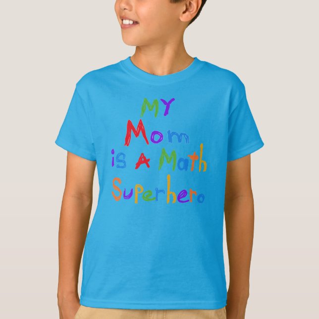 My Mom Math Superhero T-shirts et cadeaux (Devant)