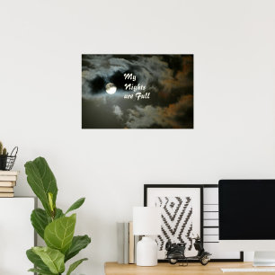 My Nights are Pleine lune Night Sky Poster