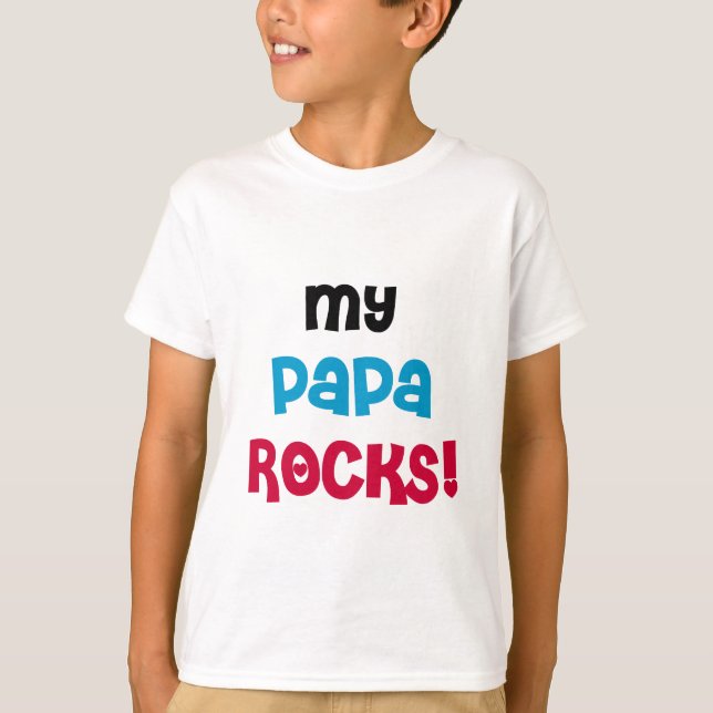 My Papa Rocks T-shirts et cadeaux (Devant)