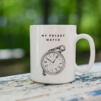 My Pocket Watch" Minimalist Time-Themed Mug
