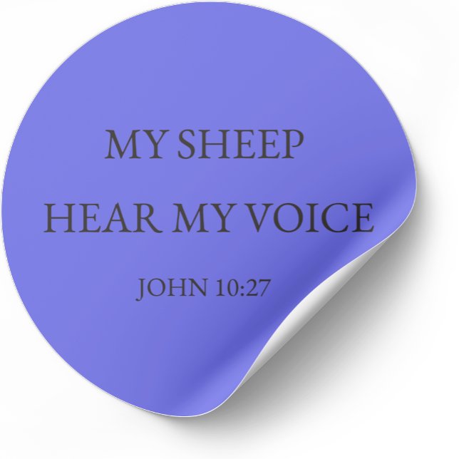 My Sheep Hear My Voice Christian Sticker (Créateur téléchargé)