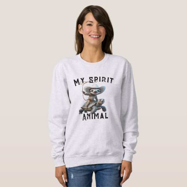 My Spirit Animal Sloth Sweatshirt - Funny Graphic! (Devant entier)
