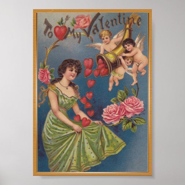 My Valentine vintage poster (Devant)