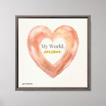 My World Mom Huile sur Toile Murale