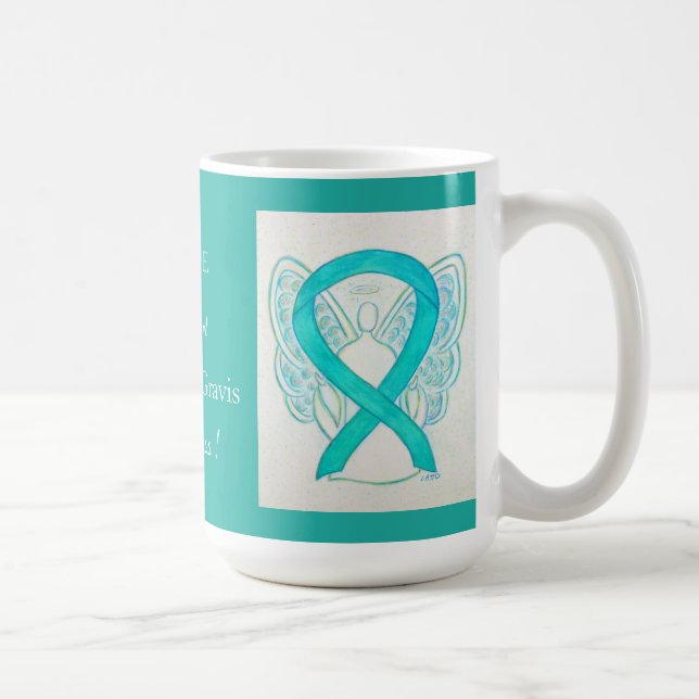 Myasthenia Gravis Sensibilisation Ruban Angel Mug (Droite)