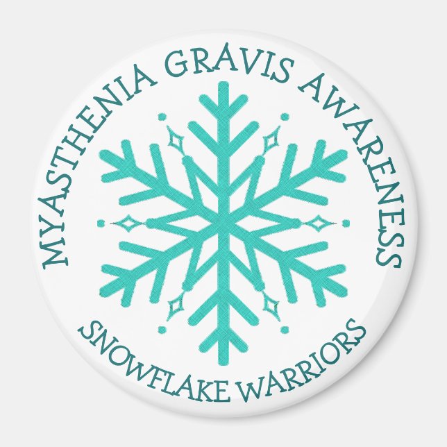 Myasthenia Gravis Snowflake Magnet (Devant)