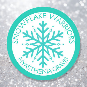 Myasthenia Gravis Snowflake Warrior autocollant