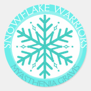 Myasthenia Gravis Snowflake Warrior autocollant