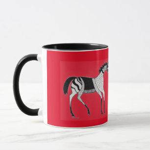 Mycène Grec Inspiré Cheval Rouge Mug