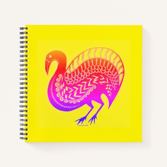 Mycénien Grec Inspiré Carnet coloré d'oiseaux (Devant)