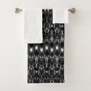 Mydeas Ikat Abstrait gris noir et blanc teint Cr