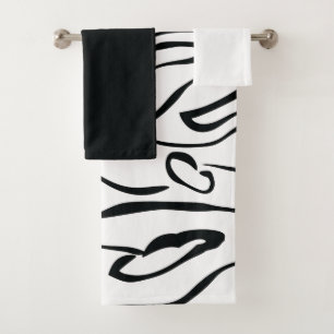 Mydeas Lignes peintes en noir et blanc minces
