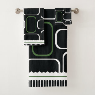 Mydeas Rectangles vertes noir et blanc