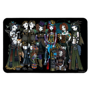 Myka Jelina Art Steampunk Tribal Fairies Magnet