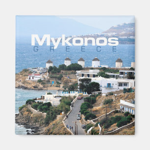 Mykonos Balnéaire Grèce Souvenir Frigo Magnet
