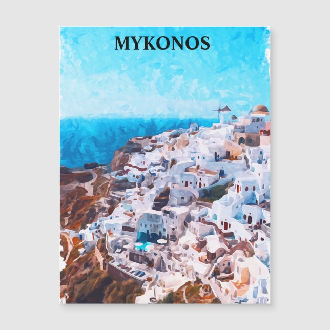 Mykonos Grèce aquarelle peinture (Devant)