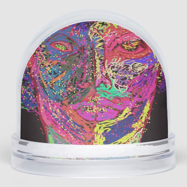 Myriad of Colors Female Silhouette Snow Globe (Avant)