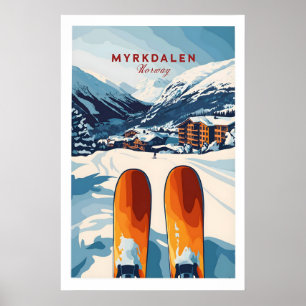 Myrkdalen Norvège Impression - Art de station de s