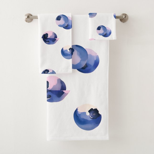 Myrtilles motif aquarelle  (En situation)
