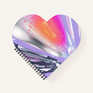 Mystère coeur en forme de spirale Carnet lié