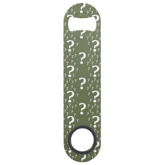 Mystère question marque énigme puzzle vert olive (Devant)