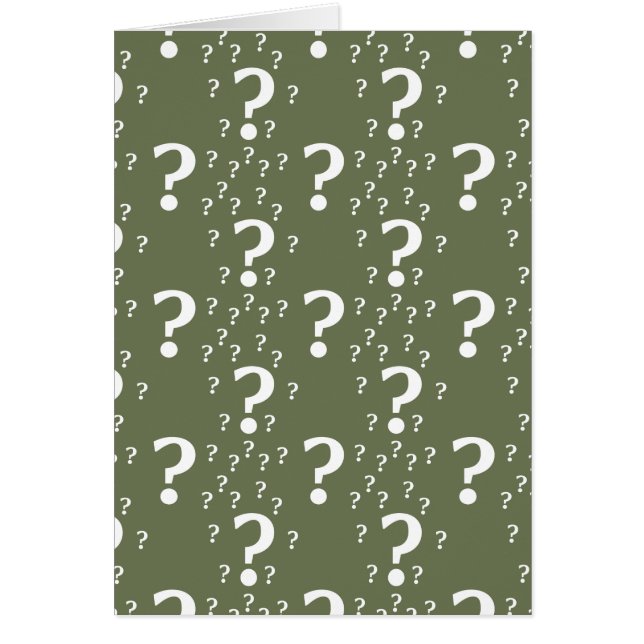 Mystère question marque énigme puzzle vert olive (Devant)