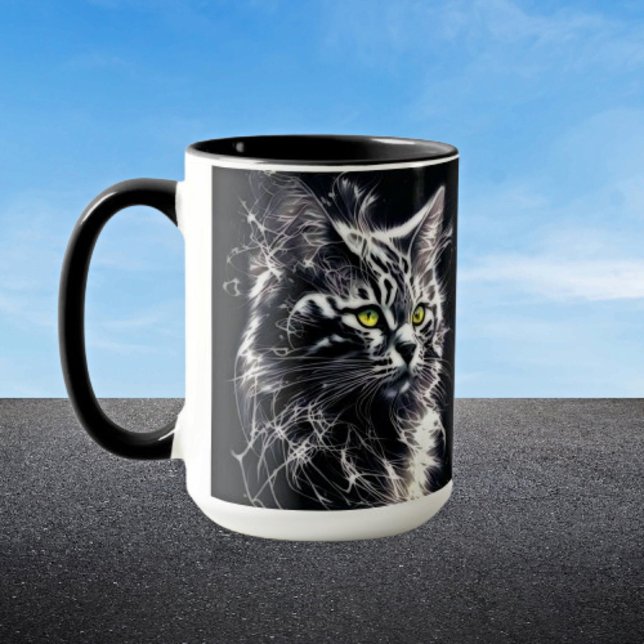 Mystic Cat Eyes Mug - Bold Modern Art (Créateur téléchargé)