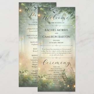 Mystic Forest Meadow Magic Wedding Program