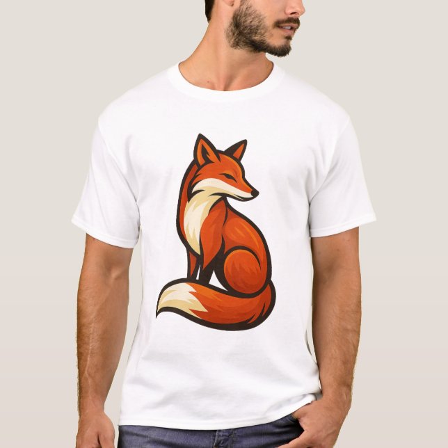 Mystic Fox Elegance – Bold Artistic T-Shirt Design (Devant)