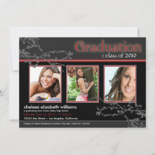 Mystic Goth Red Grad Invitation (pour plus de phot