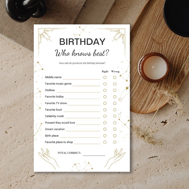 Mystic Horoscope Moon Anniversaire Jeu de fête (Mystic Horoscope Moon Birthday Party Game)