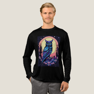 Mystic Moon Owl TShirt Enchantant style Nocturne