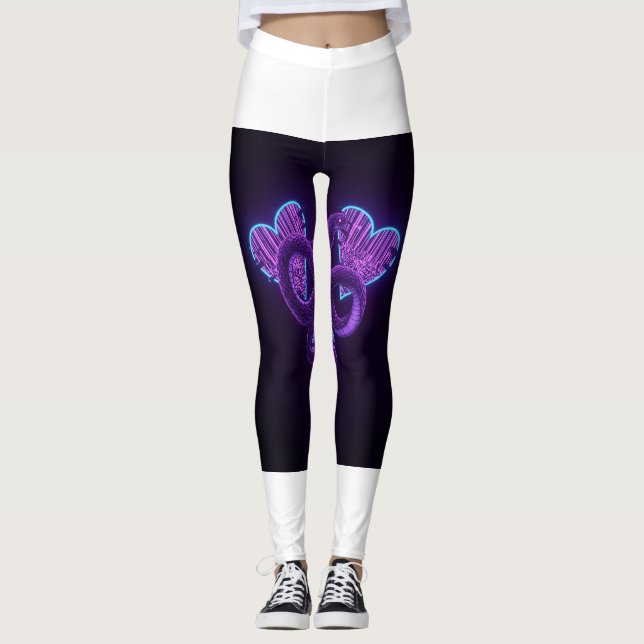Mystic Snake Neon Hearts Leggings 🐍 💖 (Devant)