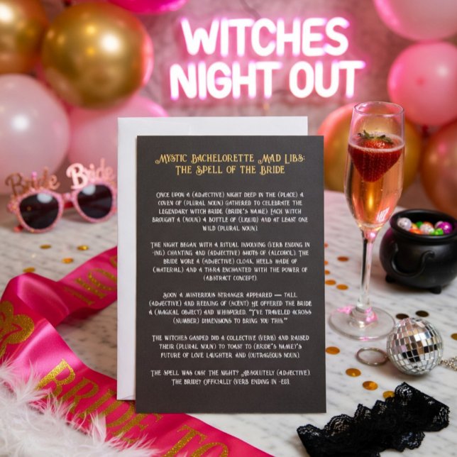 Mystic Witch Bachelorette Party Mad Libs (Créateur téléchargé)