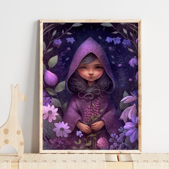 Mystic Woodland Purple Fairy | Impression murale (Créateur téléchargé)