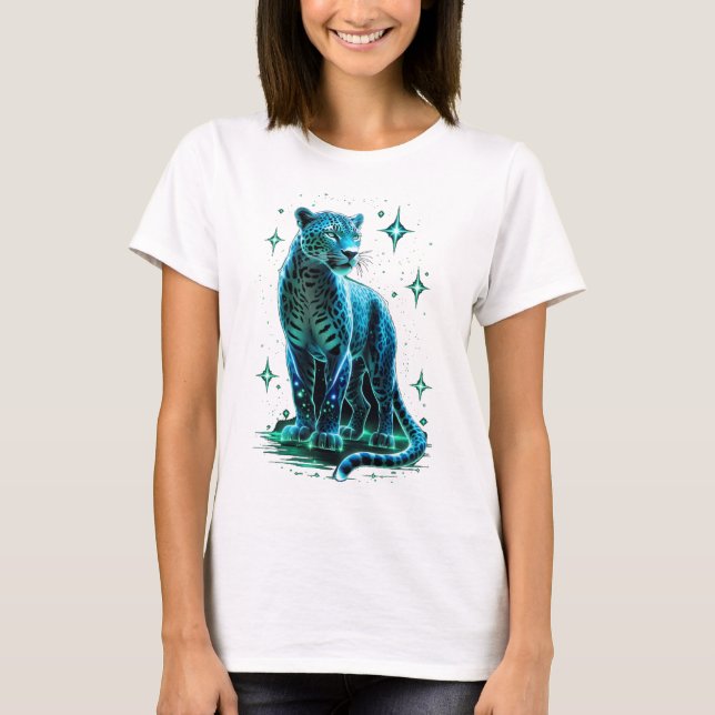 Mystical Blue Energy Jaguar T-Shirt (Devant)