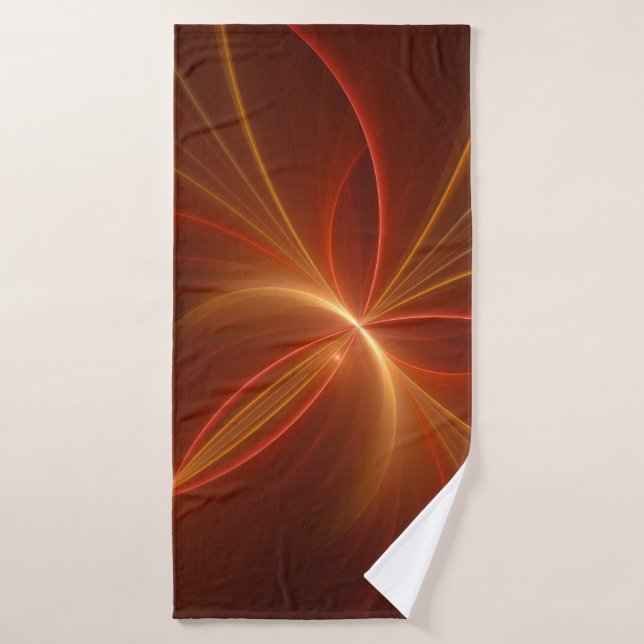 Mystique Abstrait Fractal Art Moderne Couleurs cha (Serviette de bain)