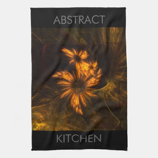 Mystique Jardin Art Abstrait Serviette de cuisine (Vertical)