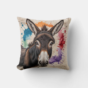 Mystique Noir et Blanc Donkey Kilim Coussin